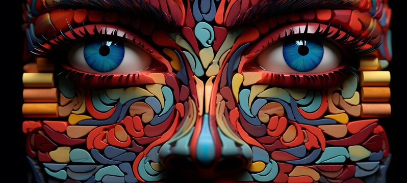 lady devil shaped matchstick carving,generative AI