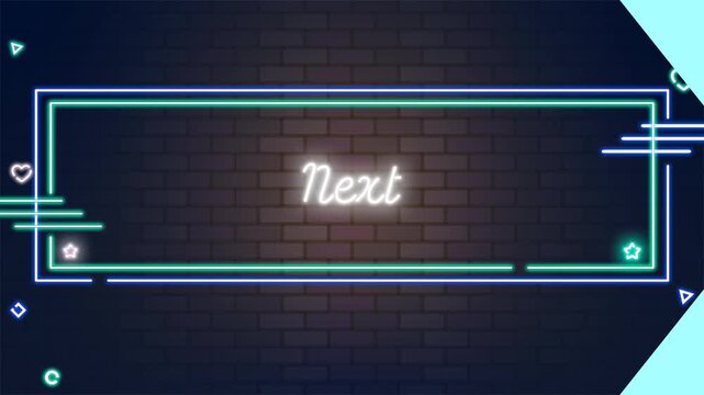 4 Neon Arrow "Next" Transition with Alpha Channel