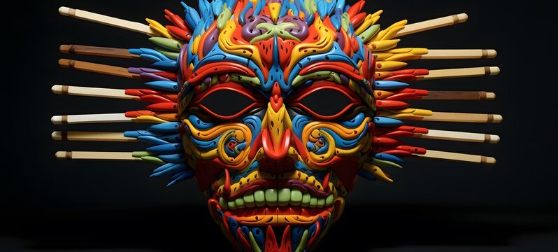ziz demon shaped matchstick carving,generative AI