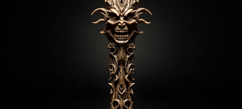 ziz demon shaped matchstick carving,generative AI