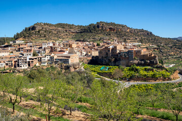 Obraz premium La Bisbal de Montsant is an old town and municipality in the Priorat region, Tarragona province, Catalonia, Spain 