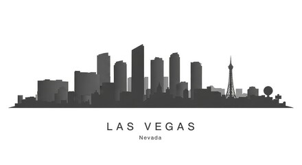 Fototapeta premium Las vegas skyline silhouette a modern urban landscape in nevada