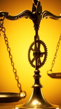 Scales of Justice - Symbol of Law and Fairness in Detail.