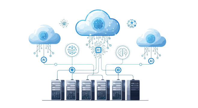 AI-powered cloud computing data center infrastructure network