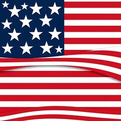 Obraz premium American Flag - Symbol of Freedom and Unity.