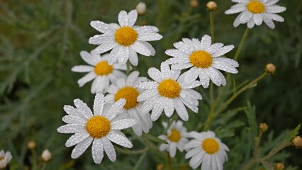 Fototapeta premium Dew drop on daisy flower.