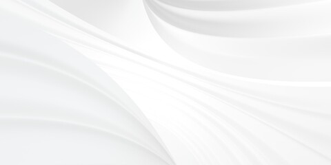 Fototapeta premium Soft white satin cloth background with delicate folds and smooth silk texture.