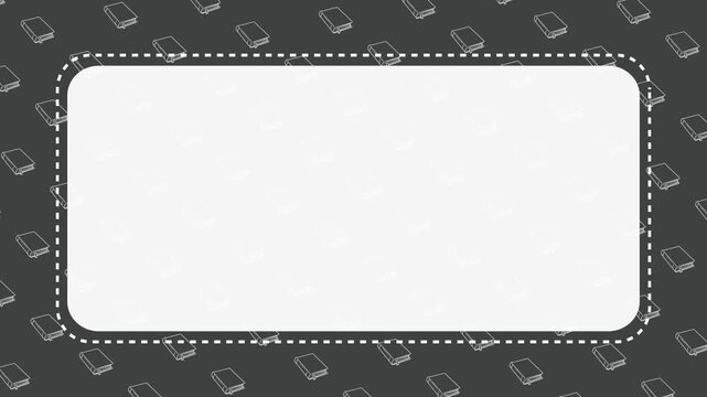 Book Pattern Background Animation | Reading Education Theme Seamless Design | Copy Space 