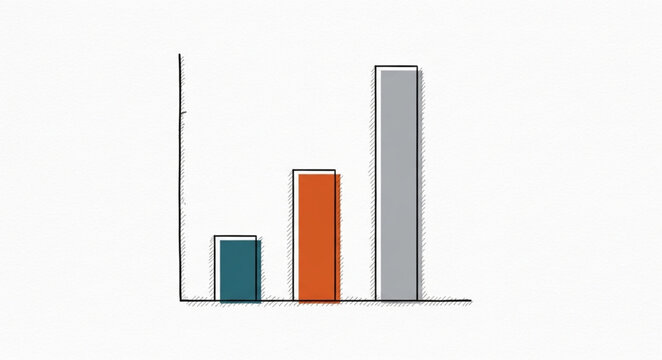 Bar Graph Depicting Growth and Progress with Three Distinct Columns.
