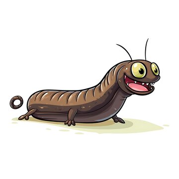 Whimsical Leech Character Sketch Illustration