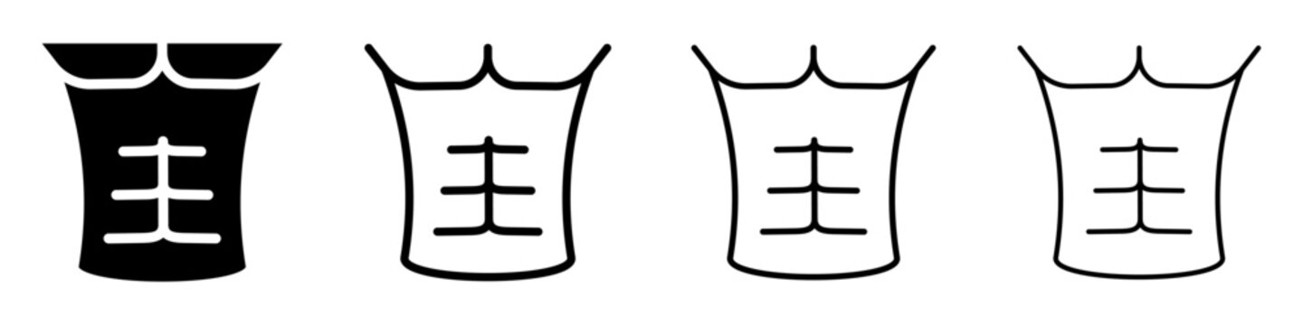 Abdominal Muscles Icon Set
