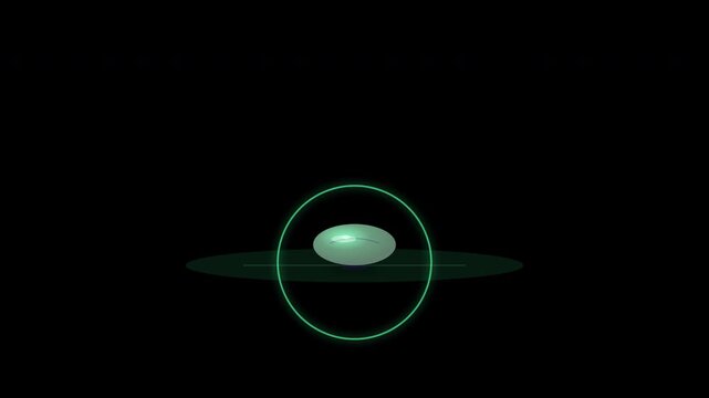Light green oval shape inside a green circle for branding, logo design, nature themes, graphics, abstract concepts, and digital backgrounds. ProRes 4444 Alpha Channel