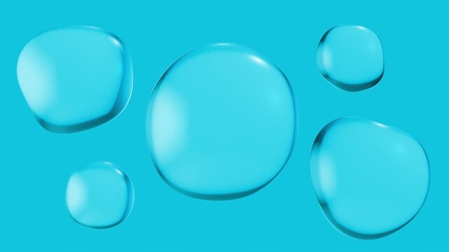 Aqua bubble against a blue background