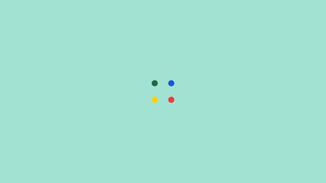 Colorful Dots on Light Green Background - Minimalist Abstract Pattern