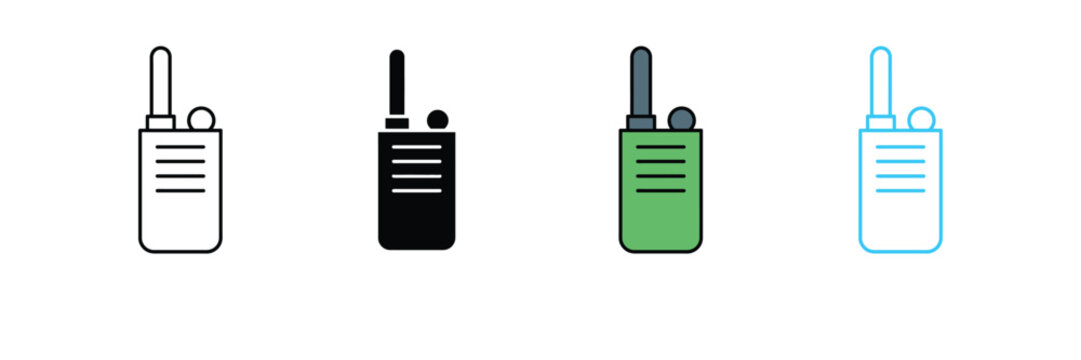 Walkie Talkie Icon for Wireless Communication, Radio Transceiver, and Security Team Symbol. Symbol Vector Illustration.
