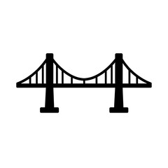 Fototapeta premium Suspension Bridge Line Icon
