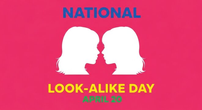 National Look-Alike Day on April 20, celebrating identical twins and doppelgangers