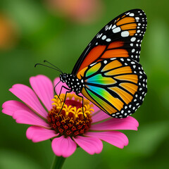 Obraz premium Schmetterling auf Blume 1