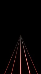 Obraz premium Dark Mode Oled Wallpaper Abstract Perspective of Red and White Light Beams on Black Background Wallpaper Screensaver