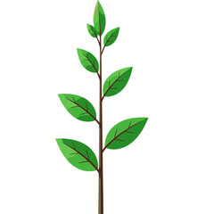Fototapeta premium A vibrant illustration of a young sapling reaching for the sun, symbolizing new beginnings. Clean, modern design with a bright, optimistic feel. Perfect for growth, renewal, and fresh starts.