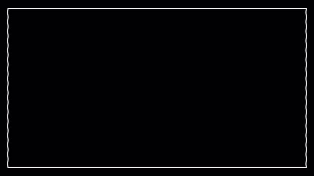 Analog Rewind VHS overlay with frame. Old film, Analog VHS tape static with rewind icon on alpha channel. 4K Video