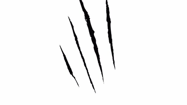 Claw Rip &ndash; Triple Scratch Paper Tear Overlay Transition Effect Alpha Channel 4K