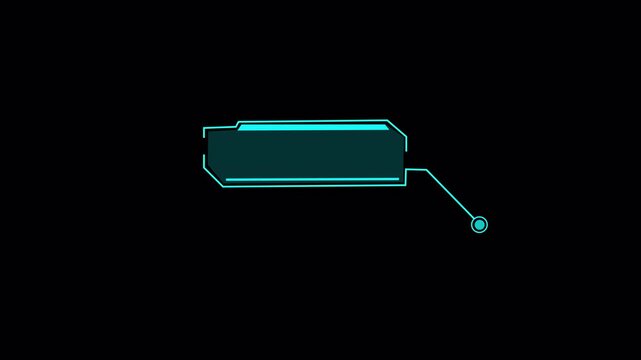 futuristic HUD call out elements animation on a transparent background 4k