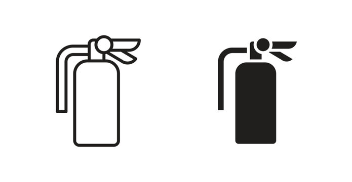 Fire extinguisher icon for web design. icon symbol vector