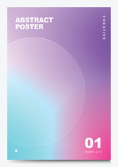 Fototapeta premium Modern Abstract Gradient Background Poster Template Vector Design with Soft Blurred Circles for Minimalist Flyer Cover Presentation and Trendy Web Banner Graphic Art EPS