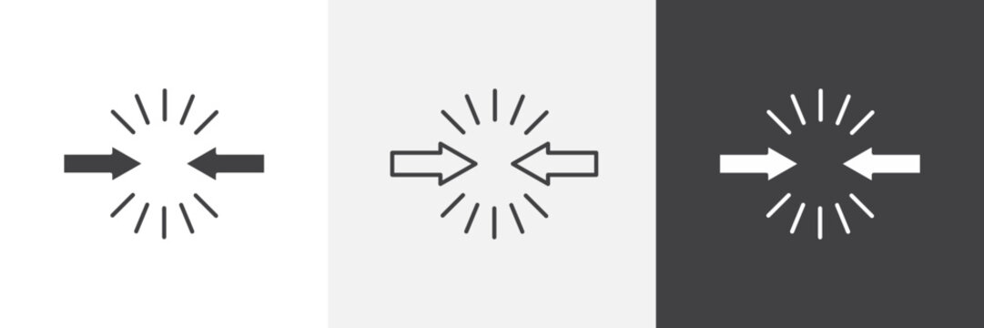 Conflict icon element for design projects and web designs