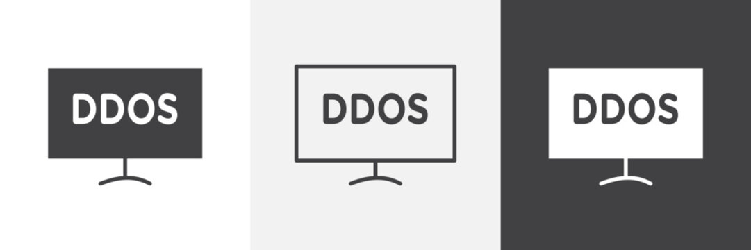 Ddos icon element for design projects and web designs
