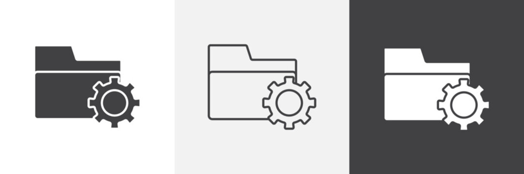 Data management icon element for design projects and web designs