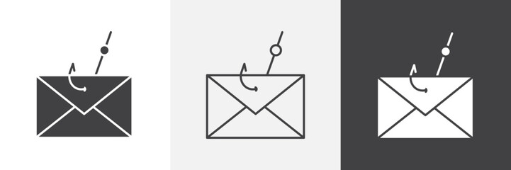 Email phishing icon element for design projects and web designs © safe