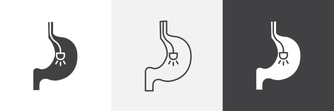 Endoscopy icon element for design projects and web designs