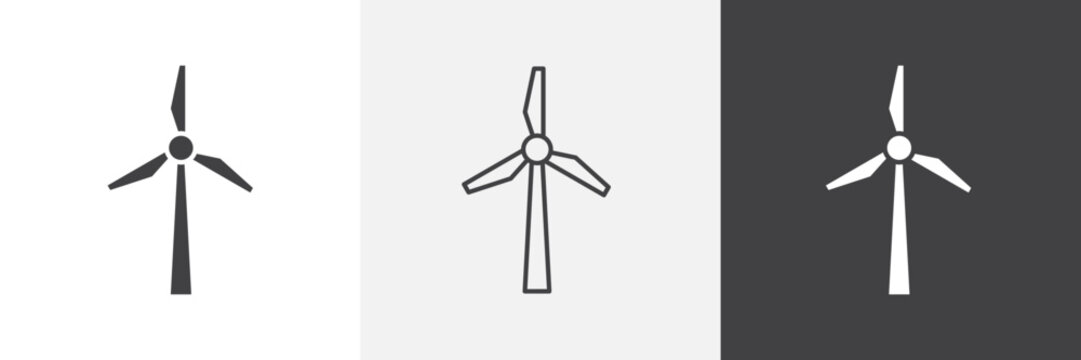 Eolic energy icon element for design projects and web designs