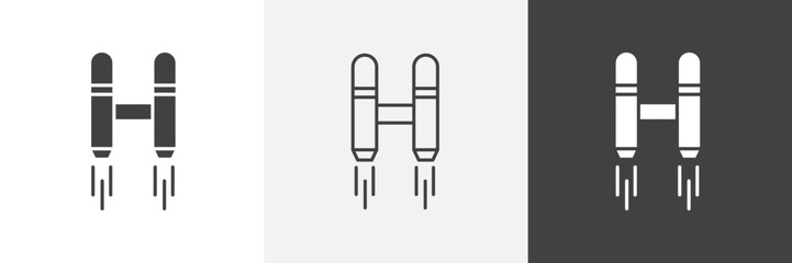 Fototapeta premium Jetpack icon element for design projects and web designs