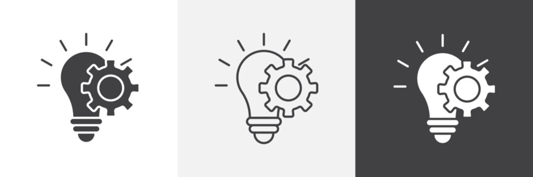 Innovation icon element for design projects and web designs