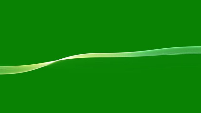 Colorful gradient particle line wave on green screen with futuristic audio spectrum visualization, neon sound frequency lines, digital equalizer interface, subtle noise texture, seamless loop 4k