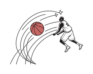 Minimal Basketball Vector Collection – Clean Sports Icons and Player Silhouettes, Flat Design © Omar