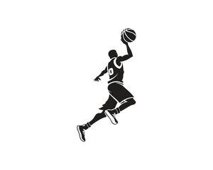 Minimal Basketball Vector Collection – Clean Sports Icons and Player Silhouettes, Flat Design © Omar