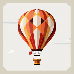 Naklejka premium Montgolfière Géométrique Aventure 