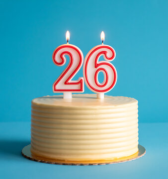 birthday cake with number 26