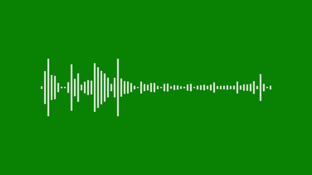 Elegant white sound wave spectrum, minimalist audio waveform animation, 4k music visualizer on black background, linear frequency pulse, abstract digital sound wave, audio motion graphics,