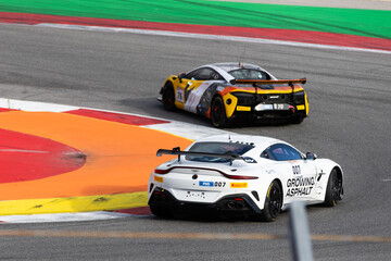 Obraz premium Portimao, Portugal, January 17, 2026 view over racing track Algarve International winter series