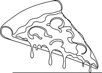 Fototapeta premium A simple line drawing of a human brain with visible lobes