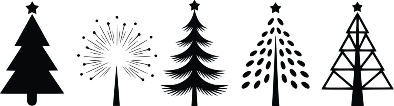 Christmas Tree Silhouette Vector Illustration