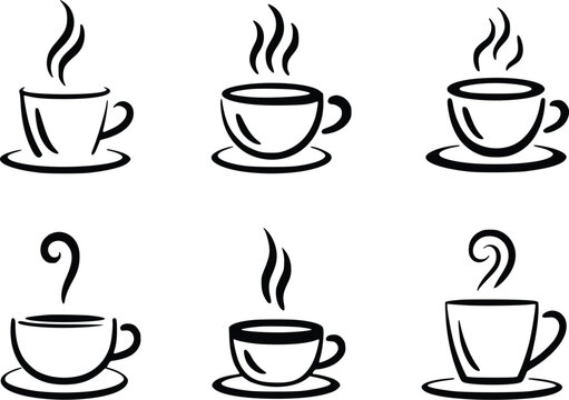 Steaming Cup of Coffee Vector Illustration
