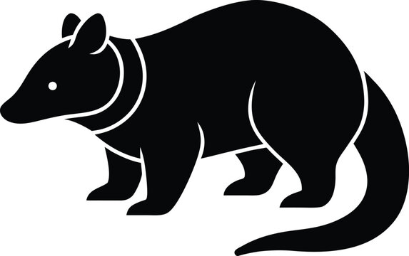 Zorilla silhouette vector art Illustration