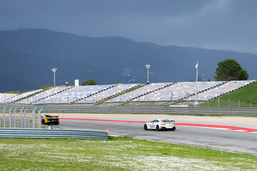 Obraz premium Portimao, Portugal, January 17, 2026 view over racing track Algarve International winter series