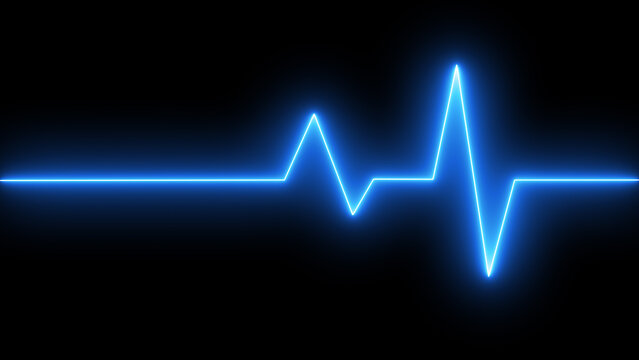 Blue heartbeat pulse indicator monitor animation